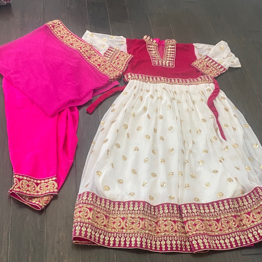 New pink afghan dress 3 piece